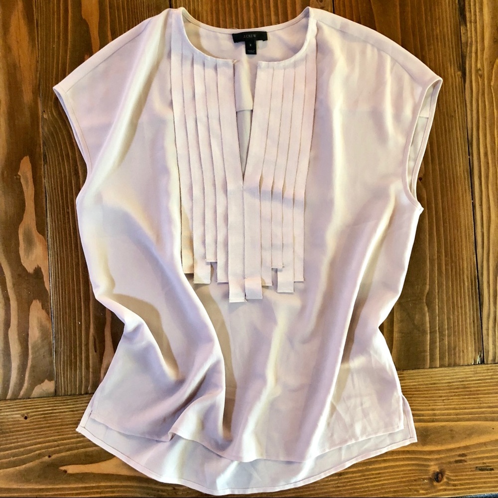 J. Crew Grosgrain Ribbon Top in Blush Pink